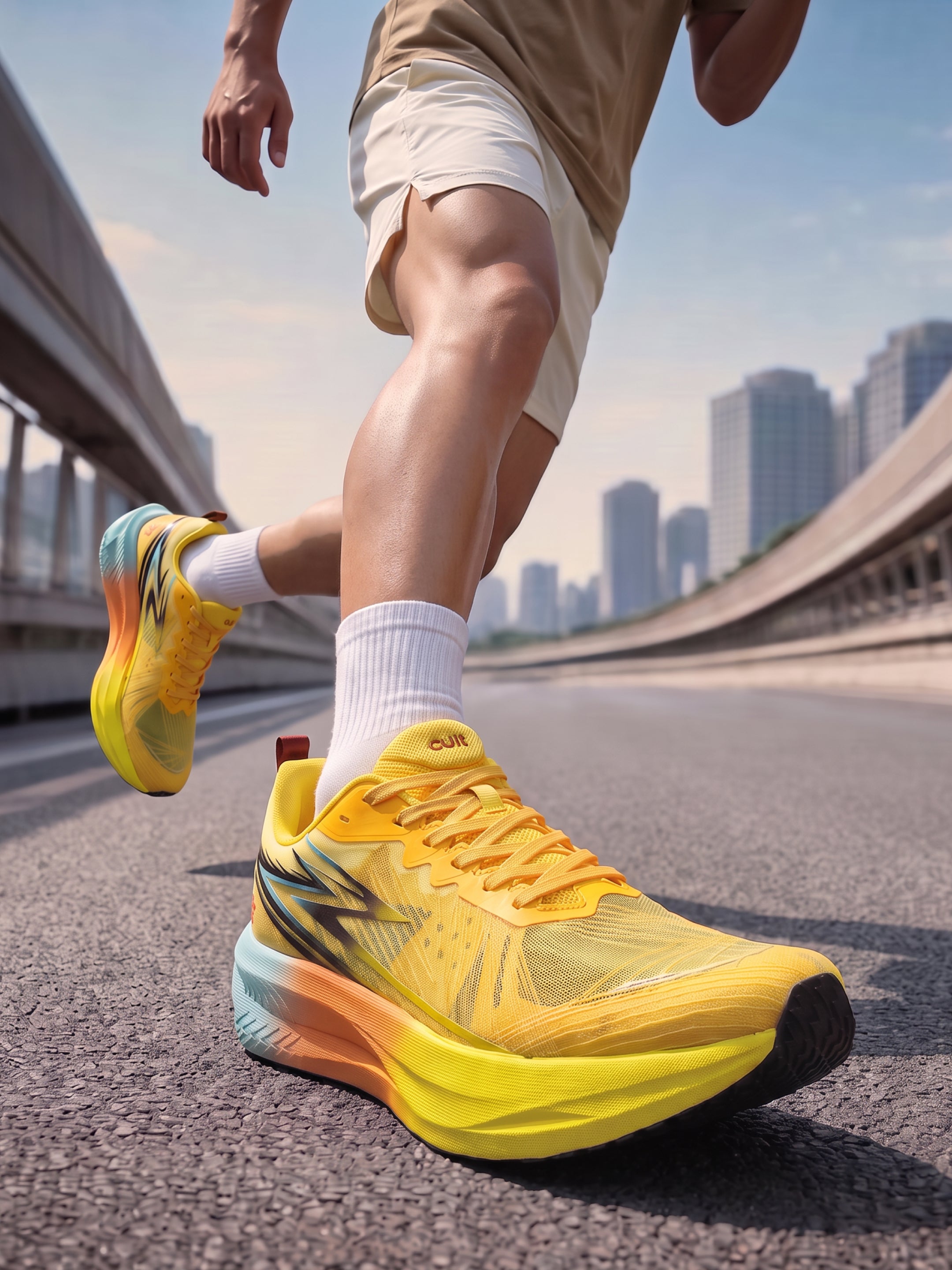 cult Men's ApexRacer Running Shoes - Yellow