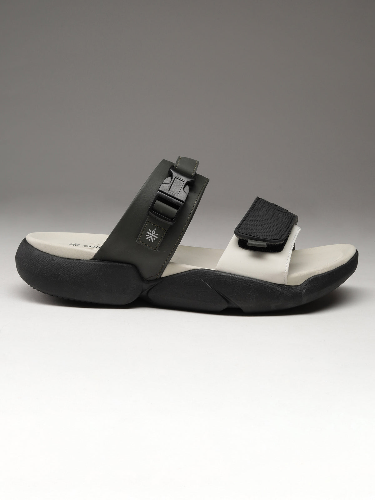 cult Men's GripFlex Sliders - Beige/Olive