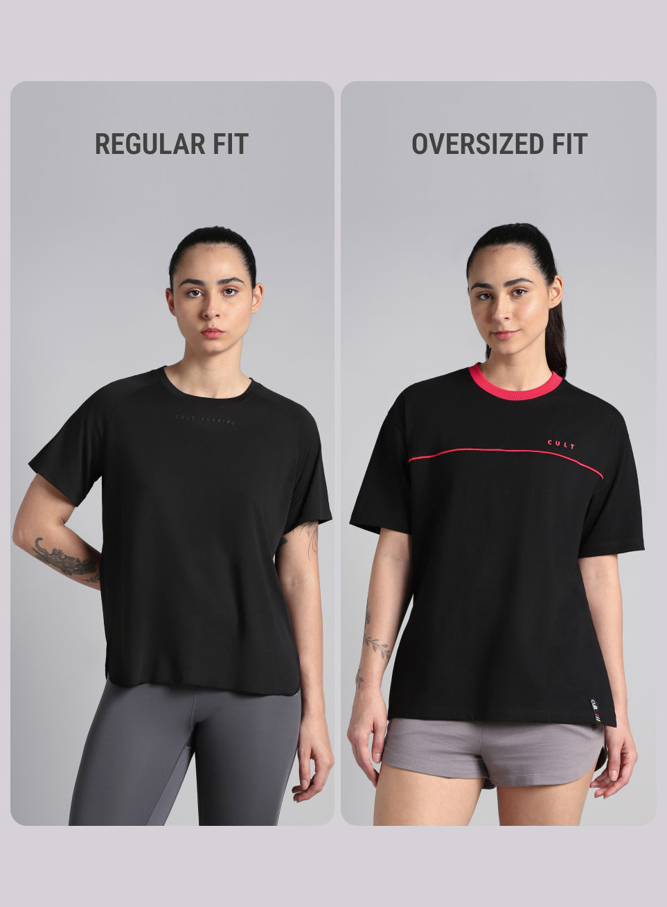 Women's Black Cult Classic Oversized Fit T-shirt
