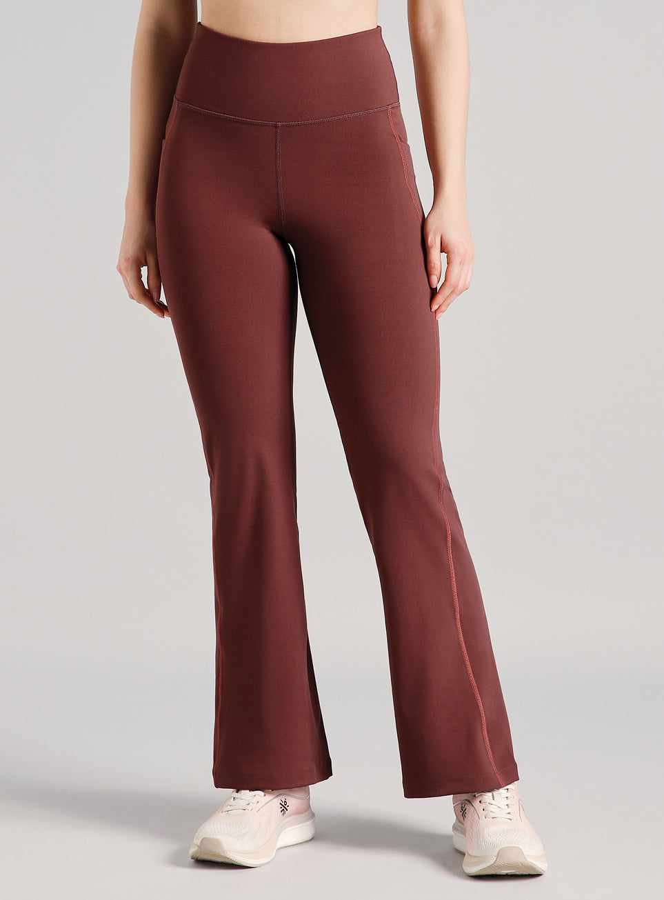 Women's Brown Power Pop Training Flarepants