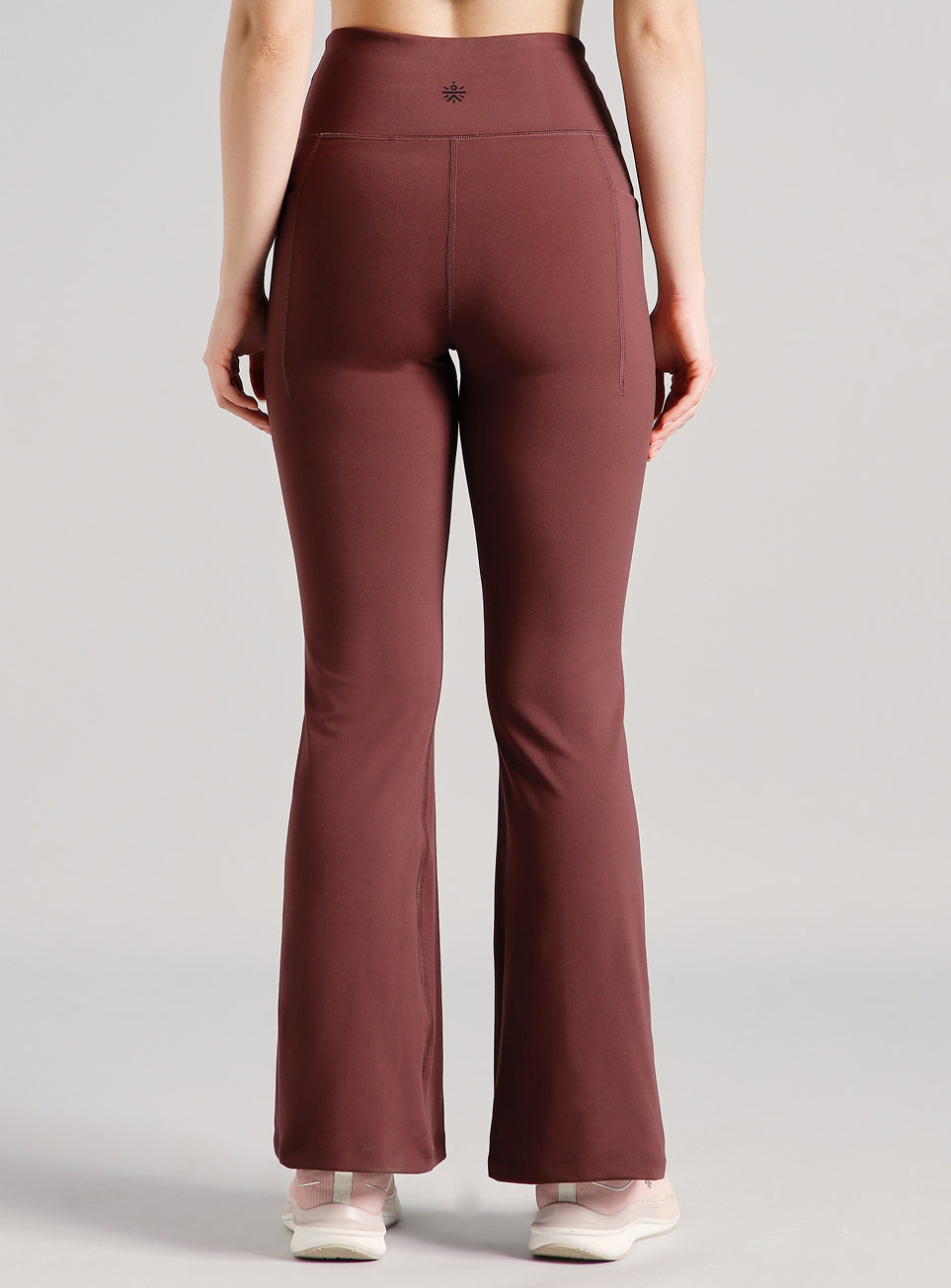 Women's Brown Power Pop Training Flarepants