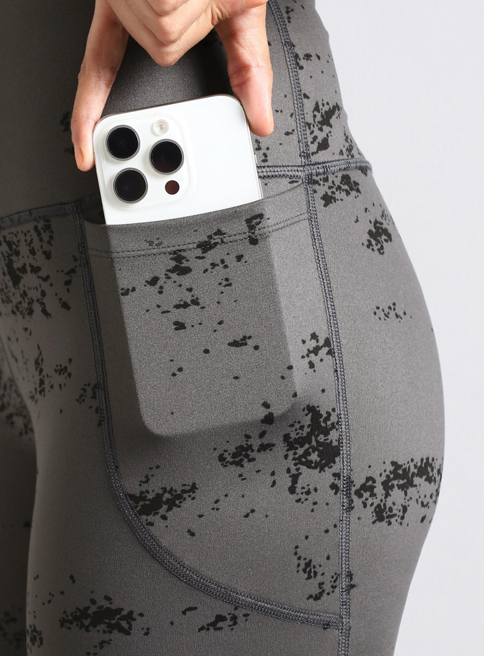 Women's Grey Training Printed COMFlex Flarepants
