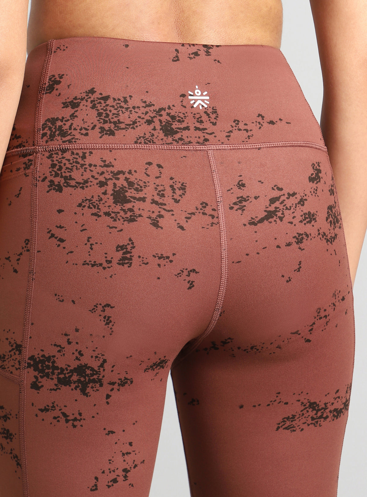 Women's Brown Training Printed COMFlex Flarepants