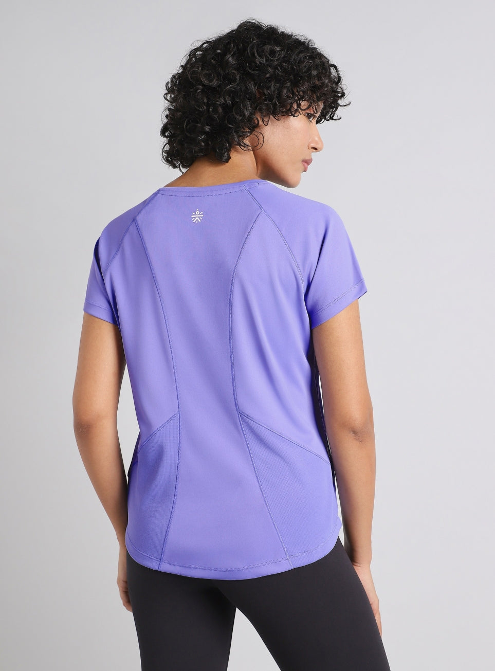 Women's Blue Mesh Contour Training T-shirt