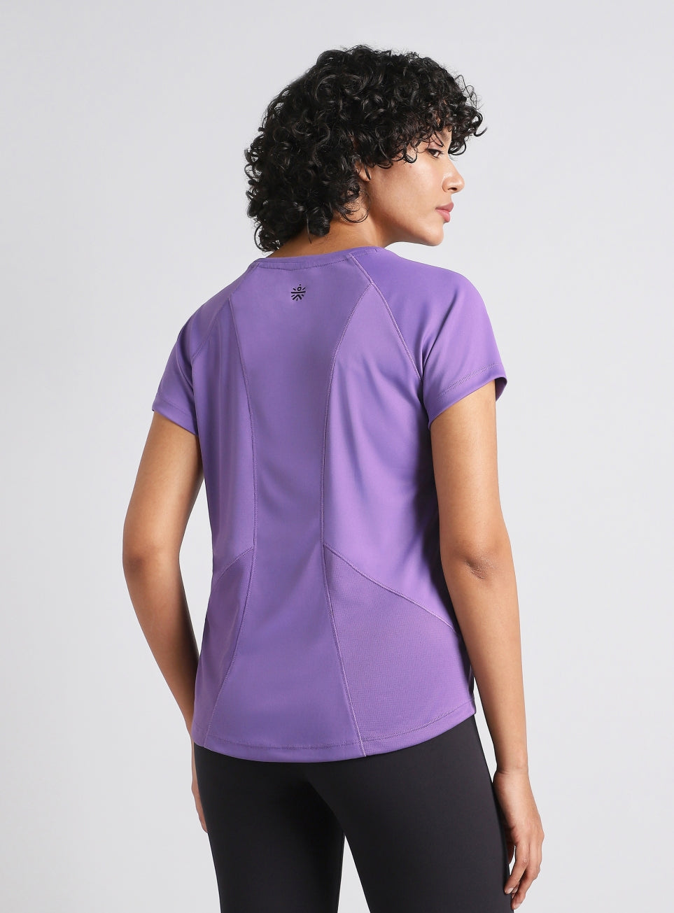 Women's Purple Mesh Contour Training T-shirt