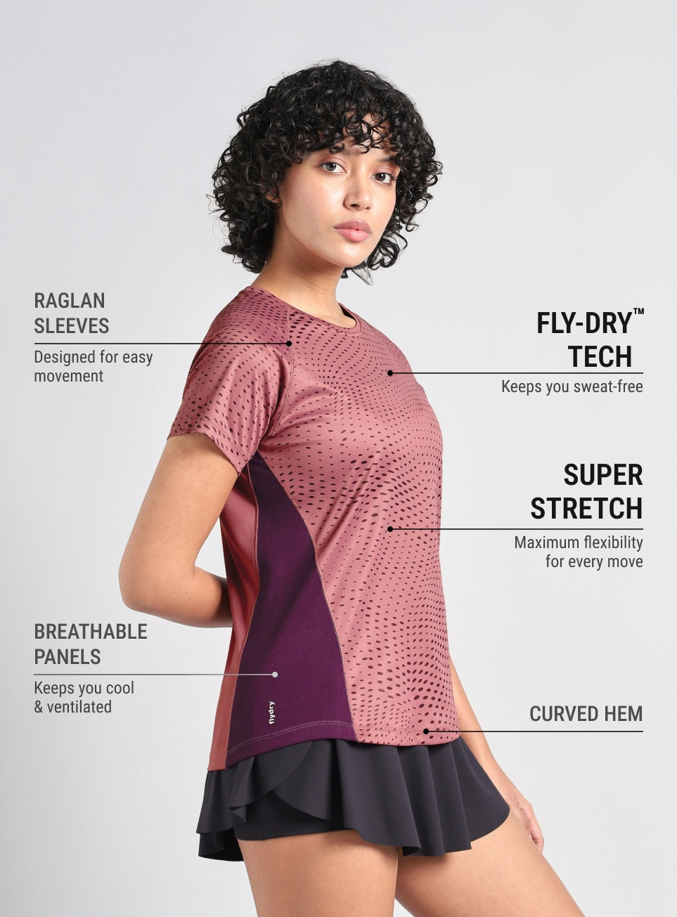 Women's Red Dynamic Move Training T-shirt