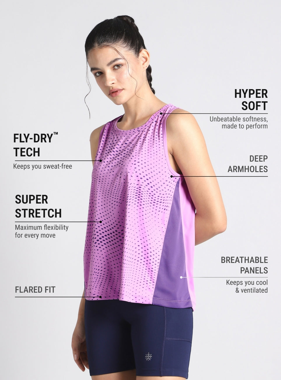 Women's Purple Dynamic Move Training Tank