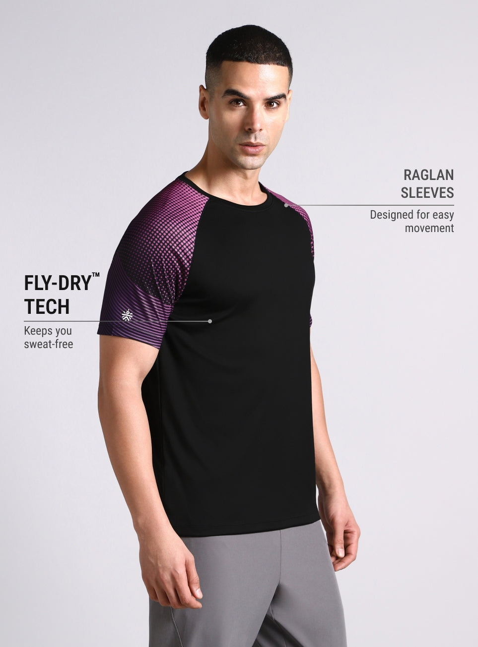 Men's Black Pop Up Training Essential T-shirt
