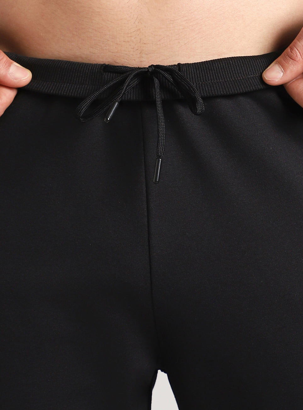 Men's Black Courtside Sporty Joggers