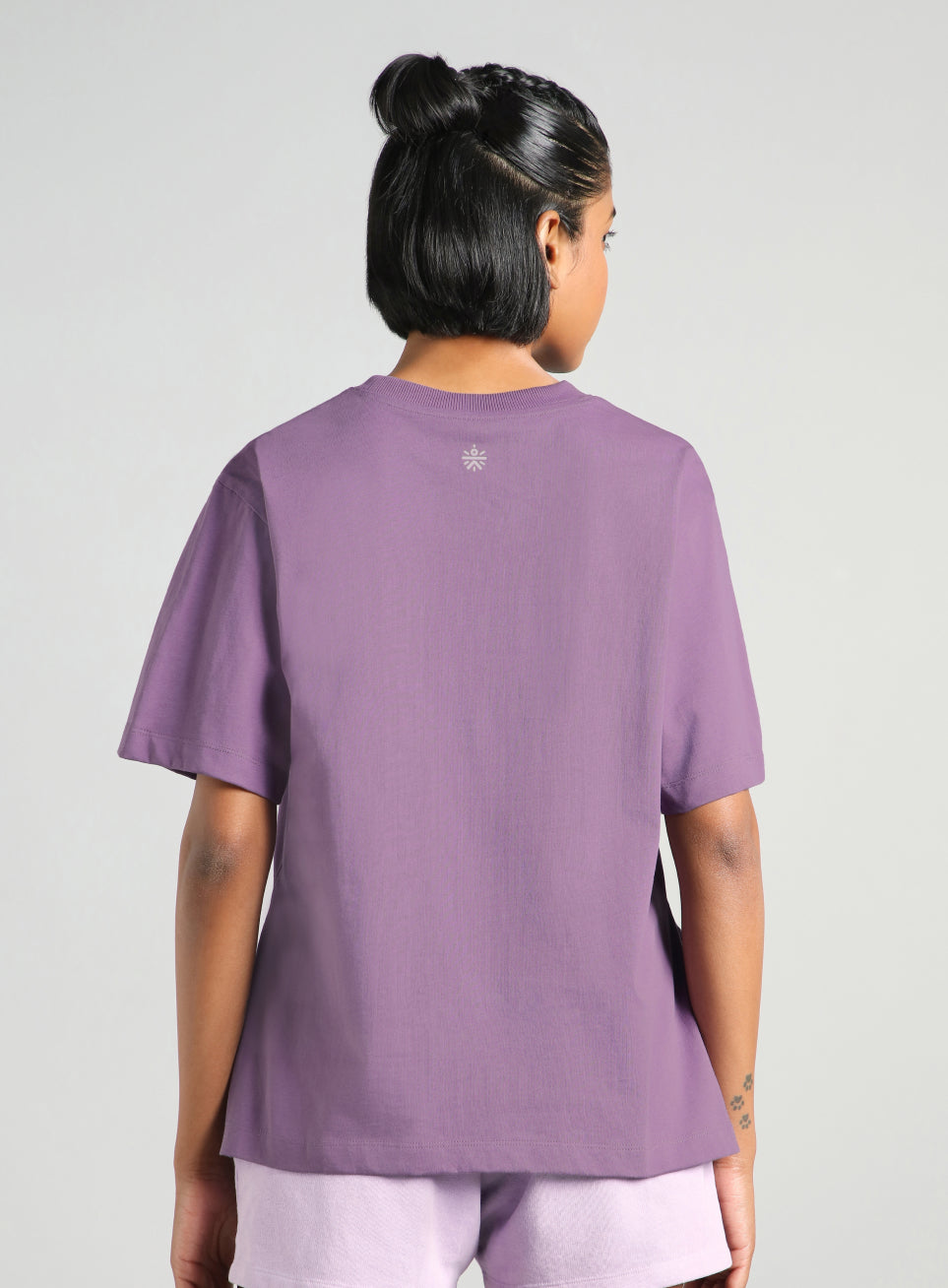 Women's Purple Flow and Flare Relaxed fit T-shirt