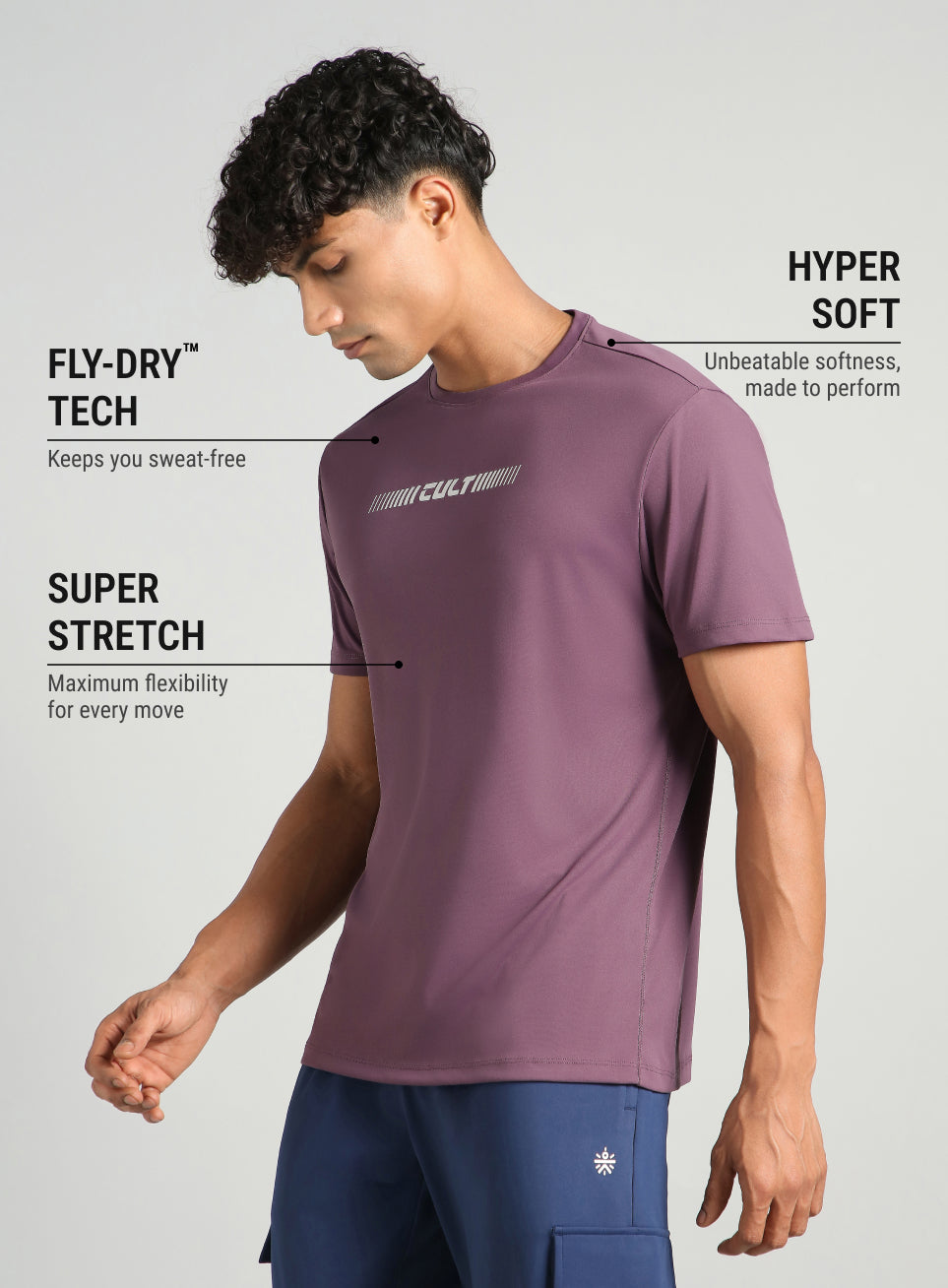 Men's Purple Everyday Performance T-shirt