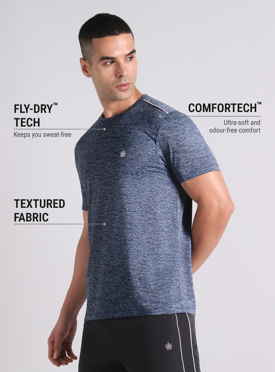 Men's Move All Day Navy Comfortech T-shirt