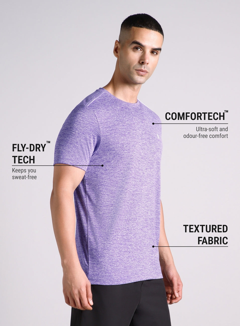Men's Move All Day Purple Comfortech T-shirt