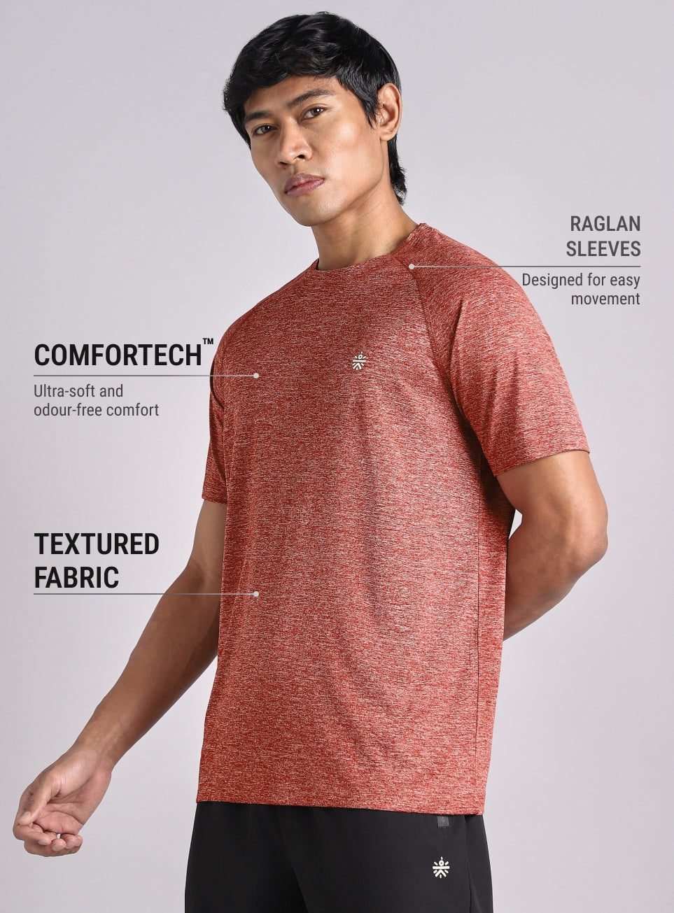 Men's Red Train All Day COMFORtech T-shirt