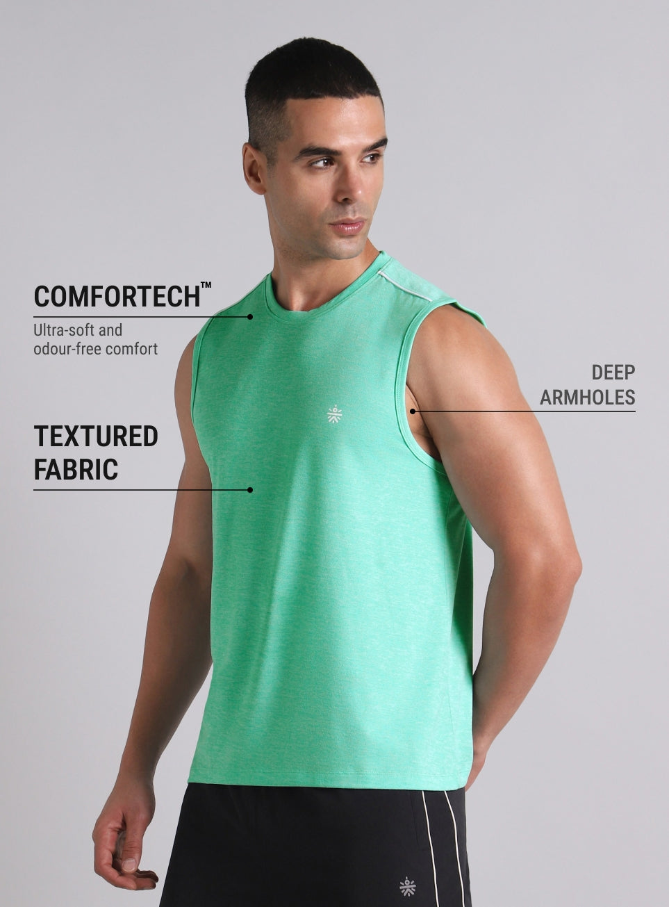 Men's Core COMFORtech Teal Muscle Tank