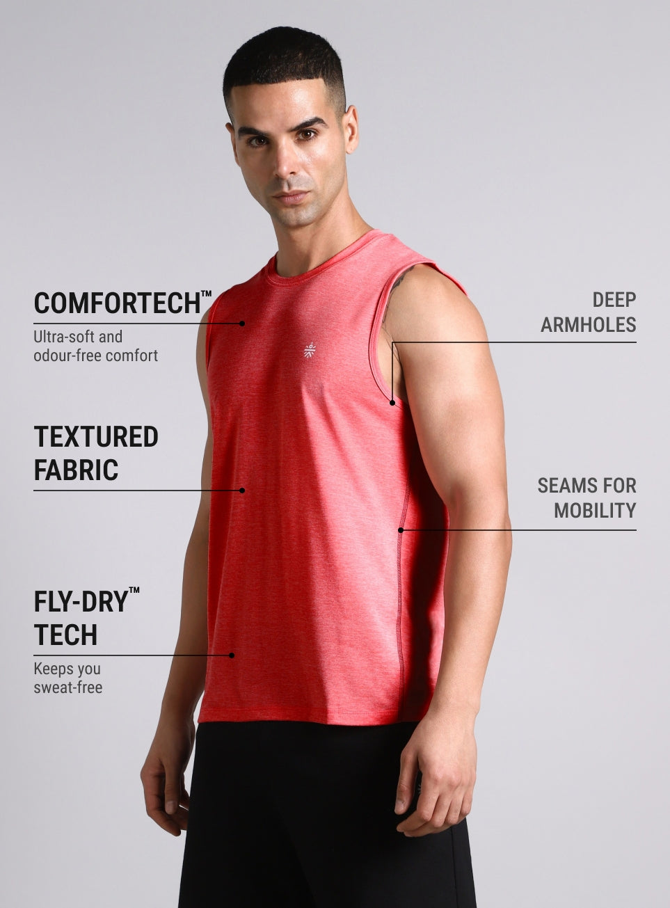 Men's Coral Training Essential COMFORtech Tank
