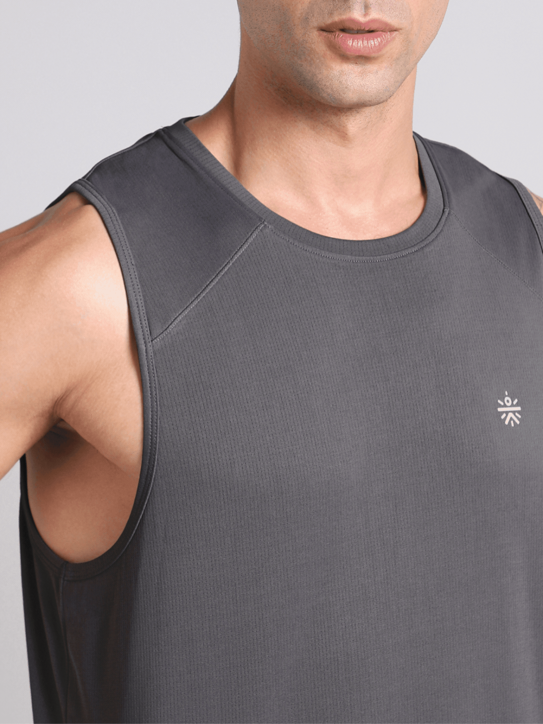 Men's Dark Grey Running Pro Tank