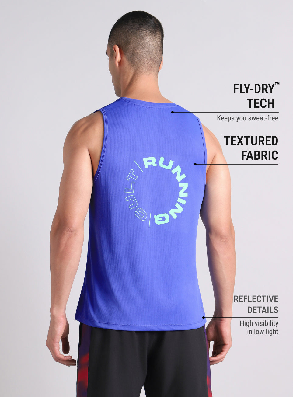 Men's Blue Running Pro Tank