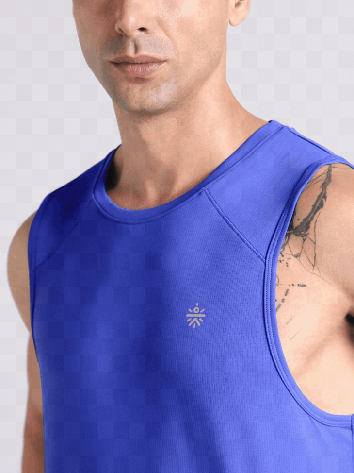 Men's Blue Running Pro Tank
