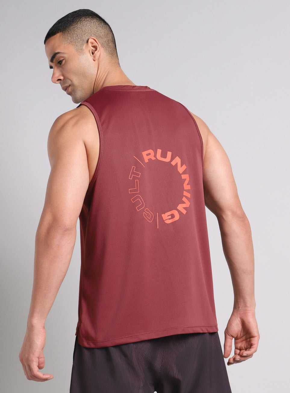 Men's Maroon Running Pro Tank