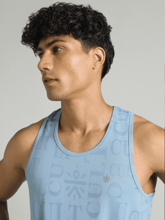 Men's Blue CULT ZERO Running Tank
