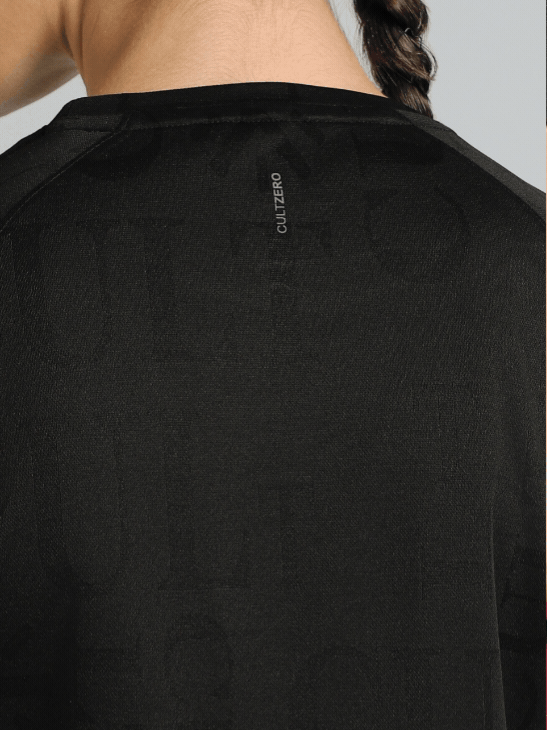 Women's Black CULT ZERO Knit Tech Running T-shirt