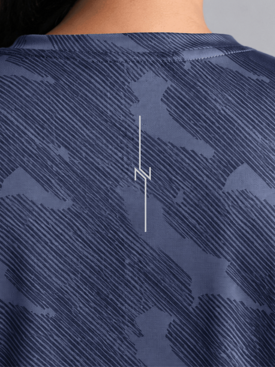 Women's Blue Urban Urban Camo Plus size Running T-shirt