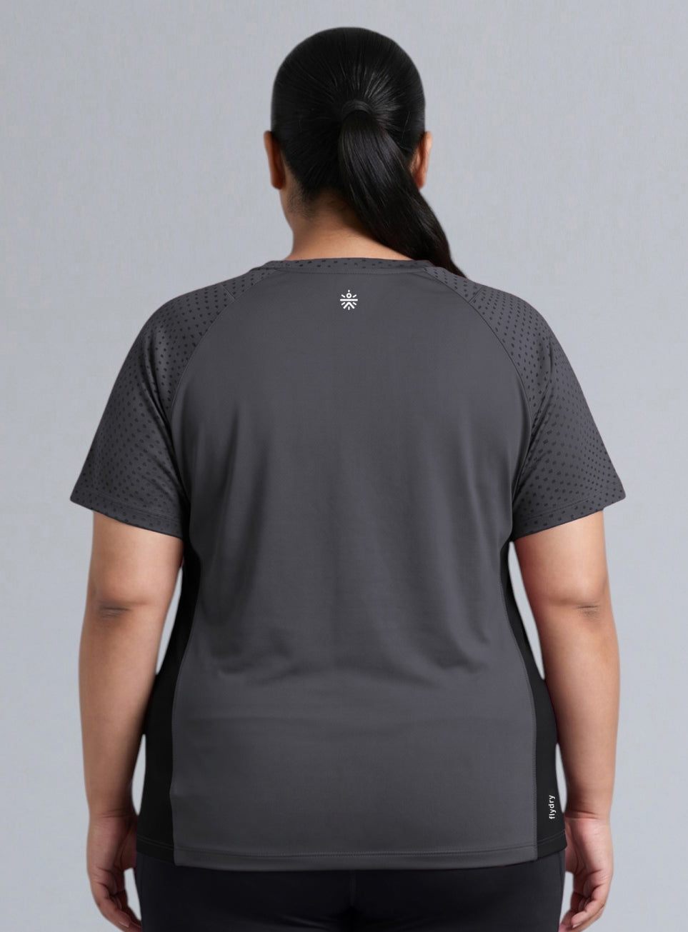 Women's Grey Dynamic Move Training Plus size T-shirt