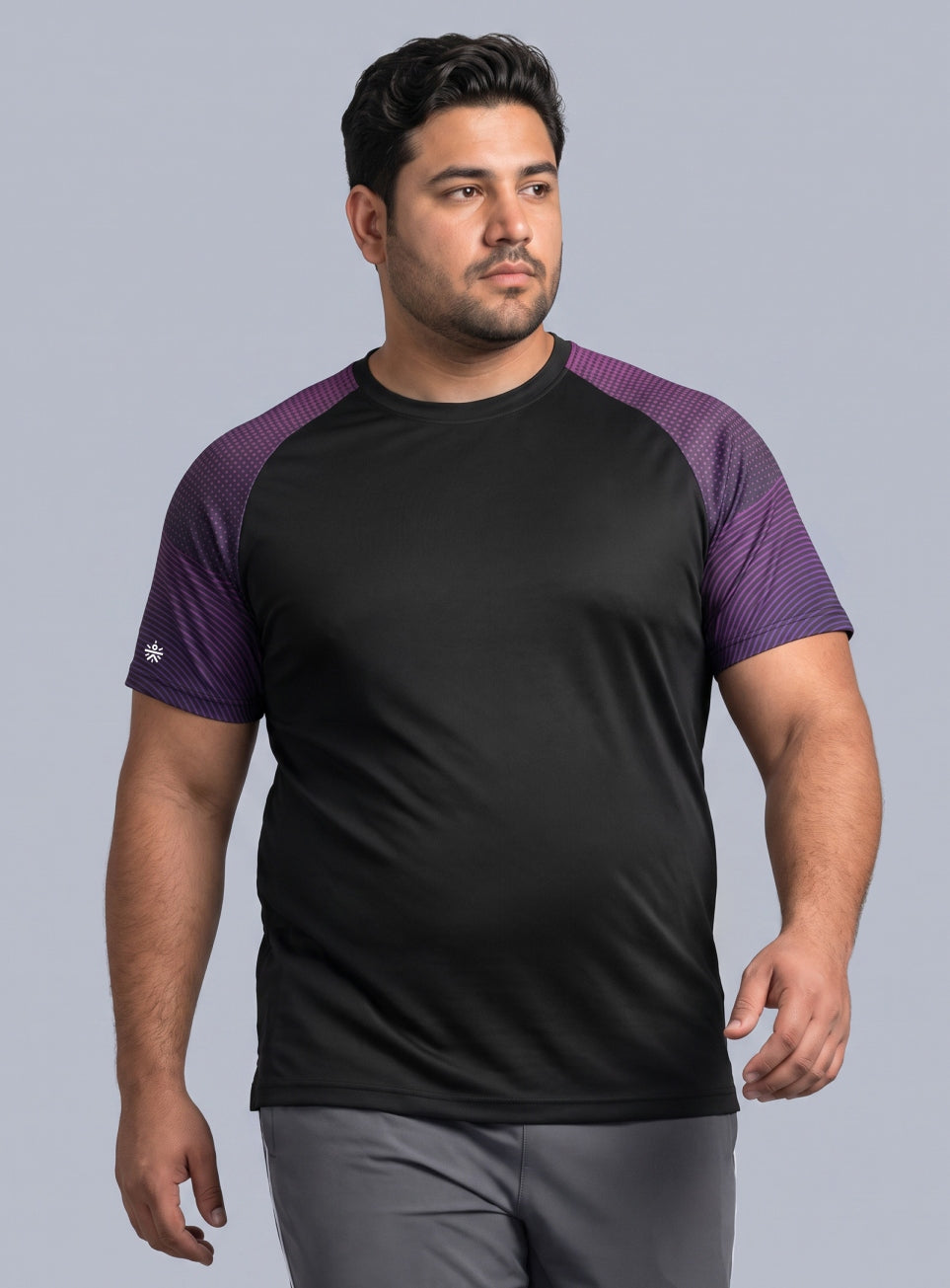 Men's Black Pop Up Training Essential Plus Size T-shirt