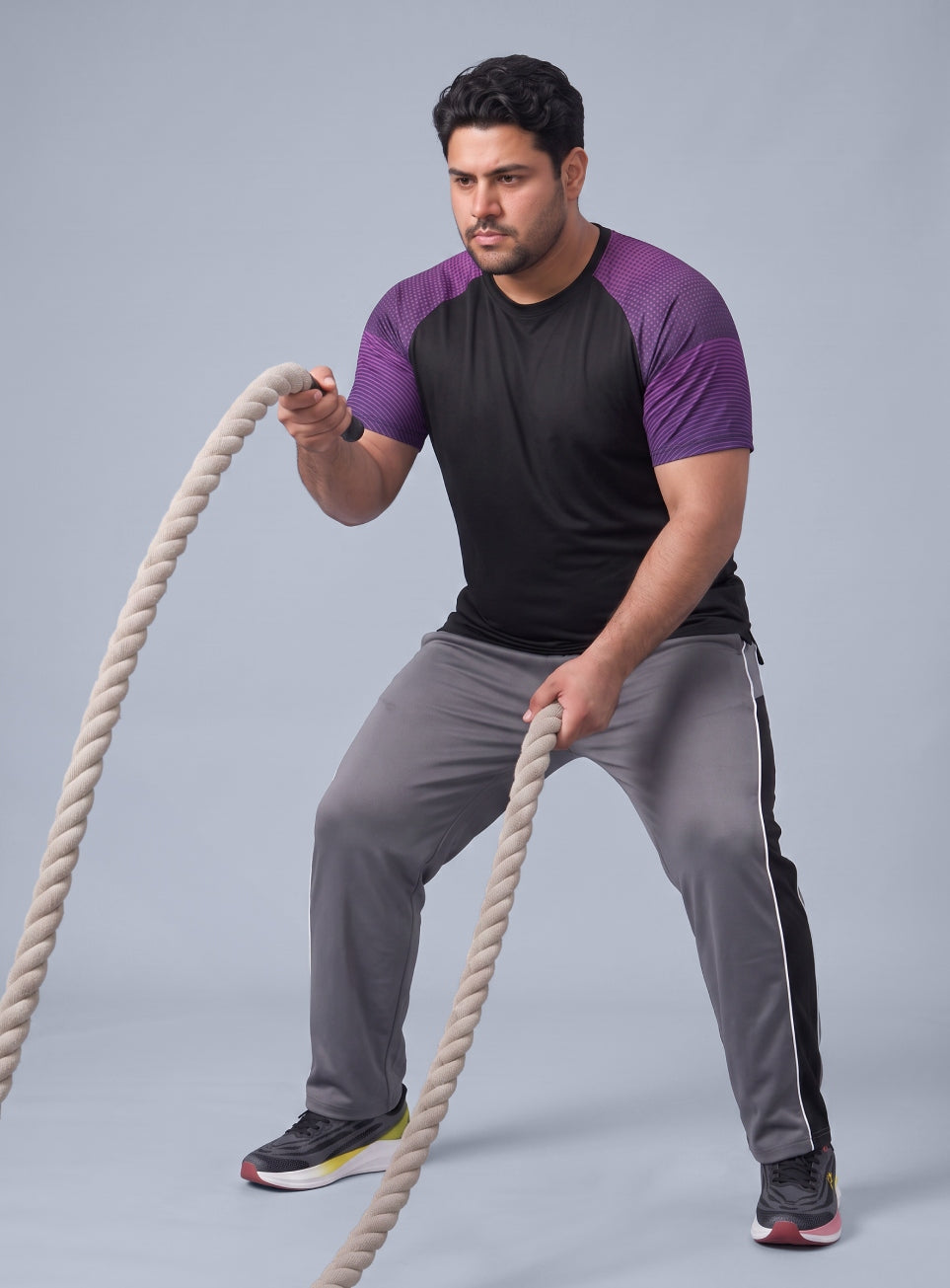 Men's Black Pop Up Training Essential Plus Size T-shirt