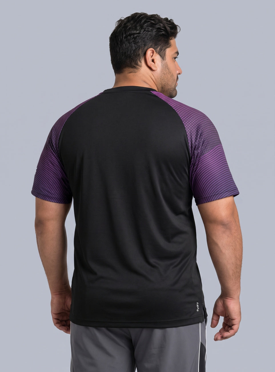 Men's Black Pop Up Training Essential Plus Size T-shirt