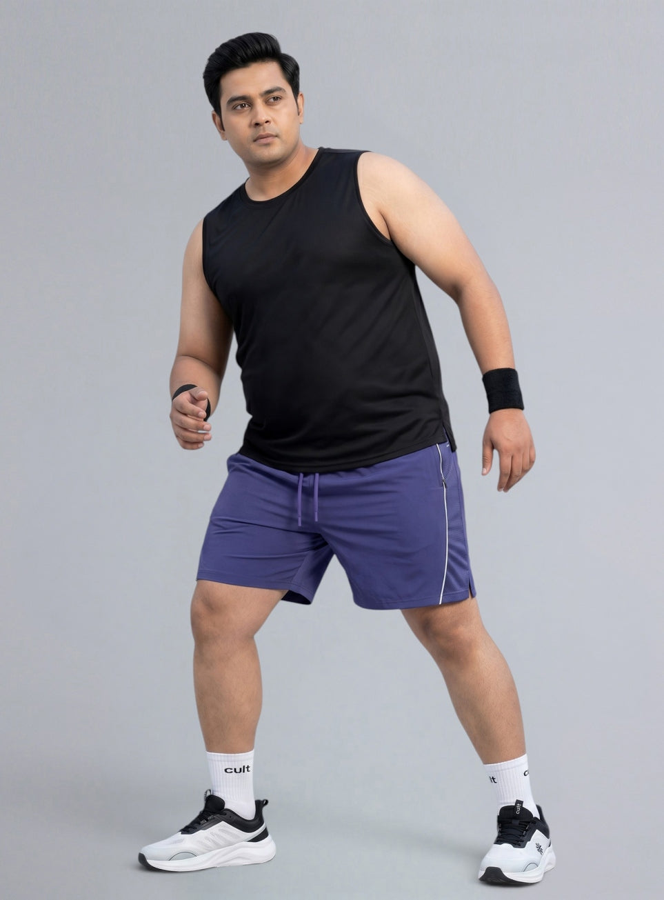 Men's Black Training Essential Plus size Tank