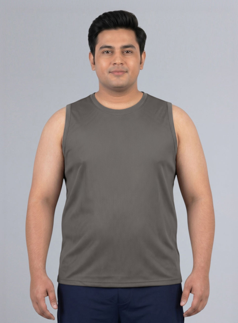 Men's Grey Training Essential Plus Size Tank