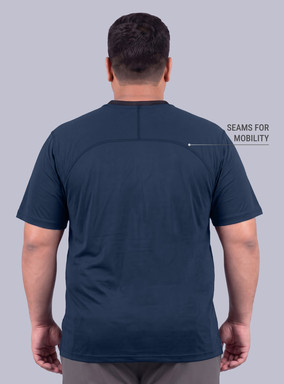 Men's Navy Ultra Runner's Technical Knit Plus Size T-shirt