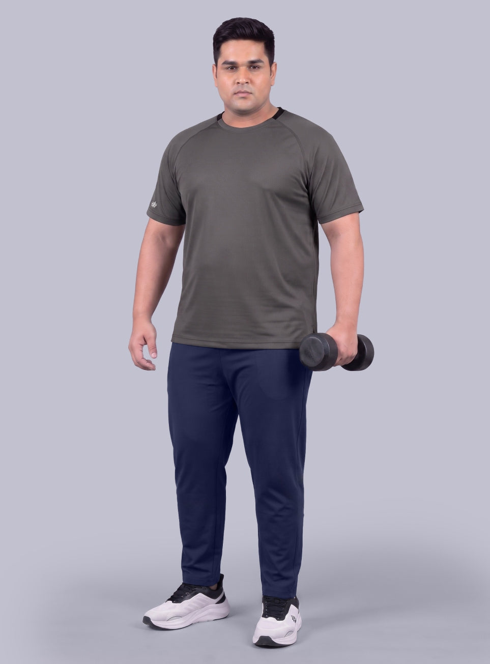 Men's Grey Ultra Runner's Technical Knit Plus Size T-shirt