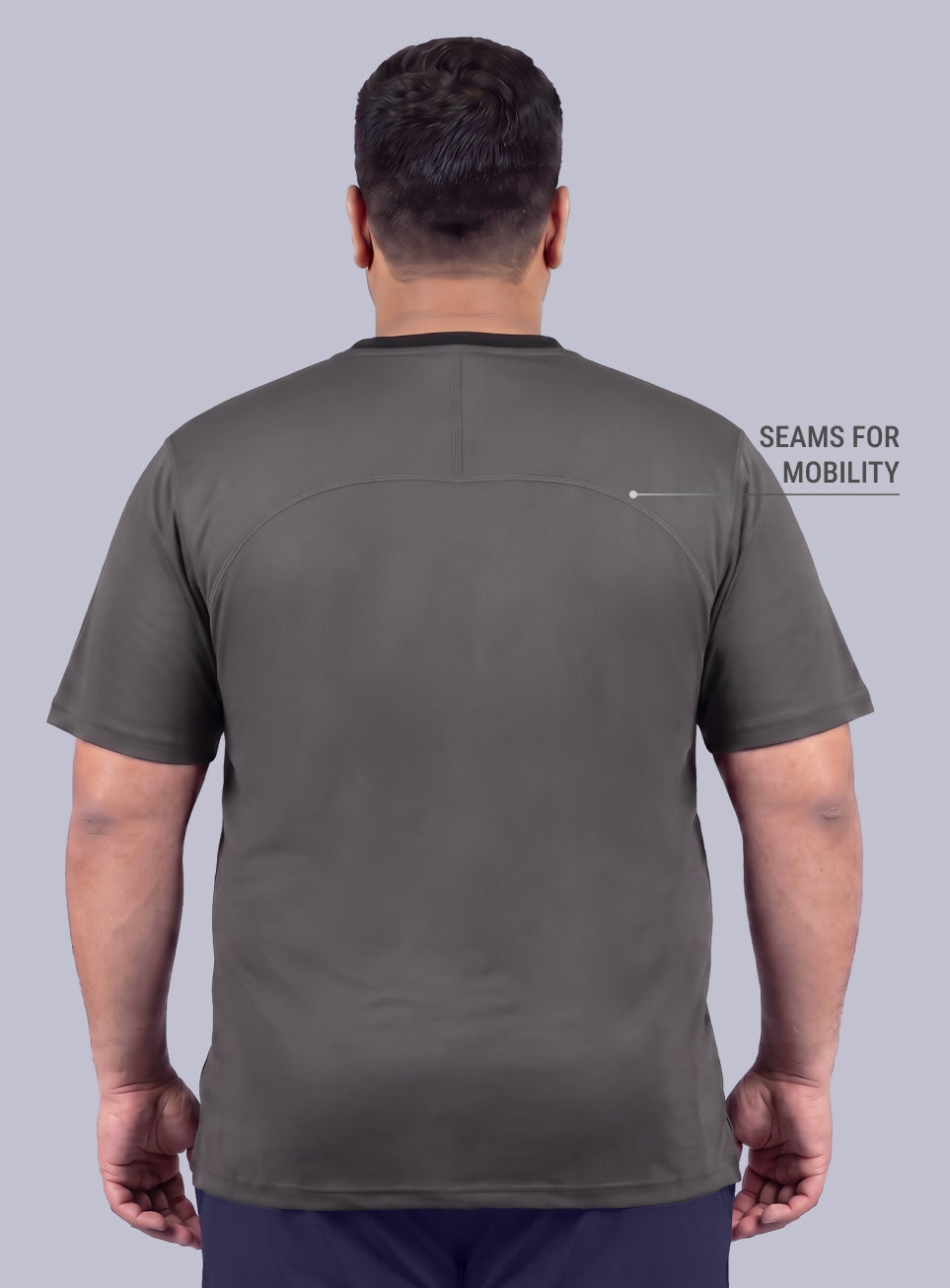 Men's Grey Ultra Runner's Technical Knit Plus Size T-shirt