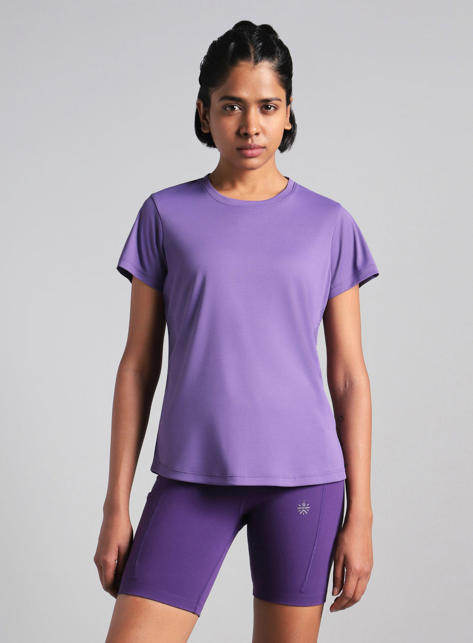 Women's Purple Contour Print T-shirt