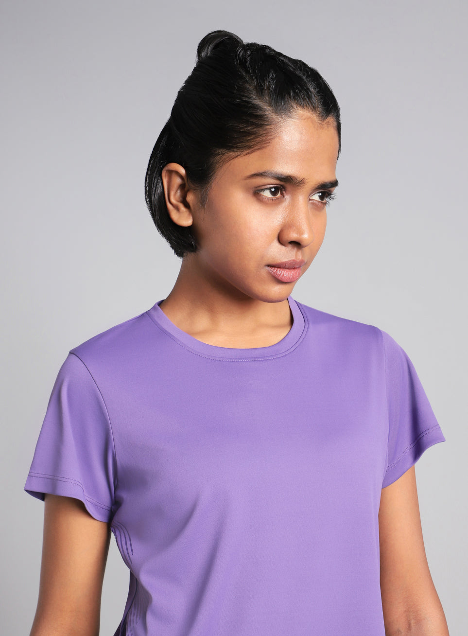 Women's Purple Contour Print T-shirt