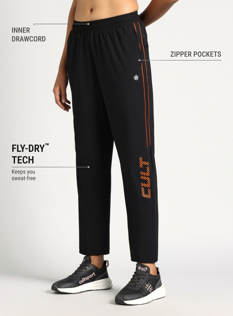 Women's Black Pop Up Active Pants