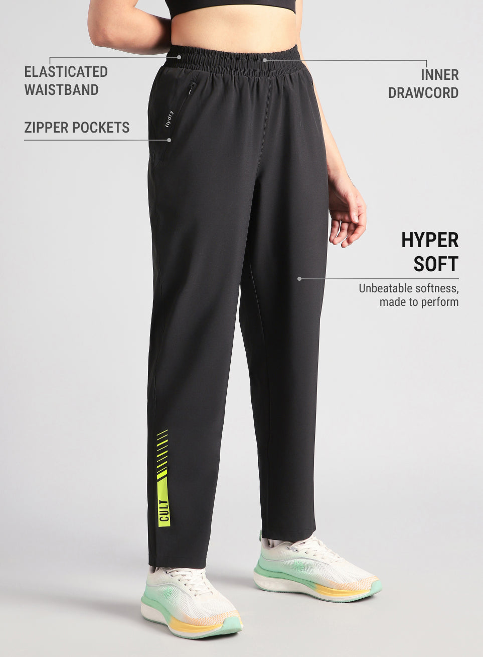 Women's Black True Strength Training Trackpant
