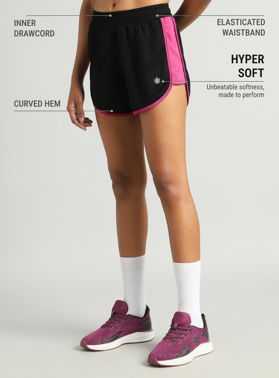 Women's Black Power Active Shorts