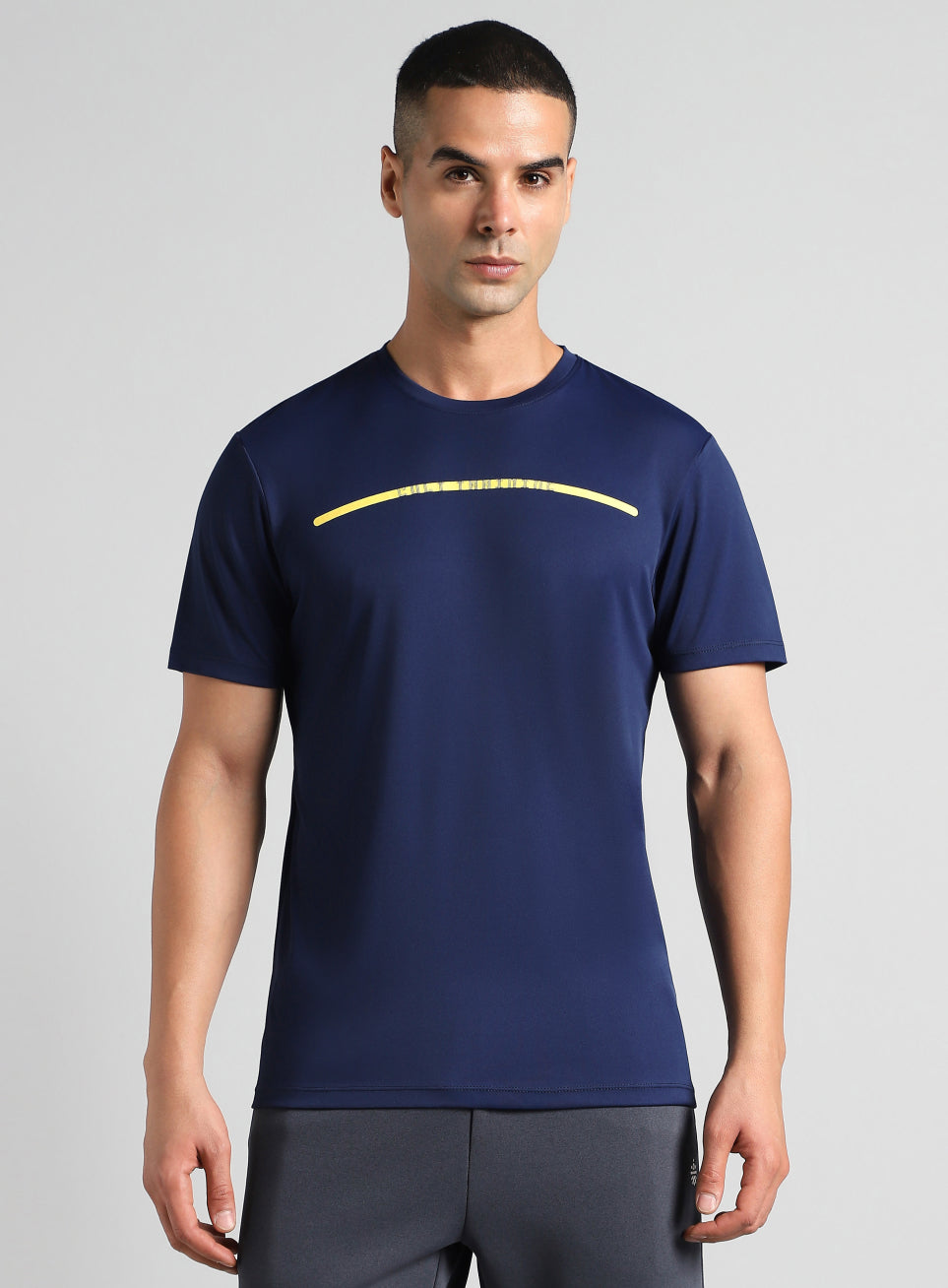 Men's Navy Sculpted Print Training T-shirt