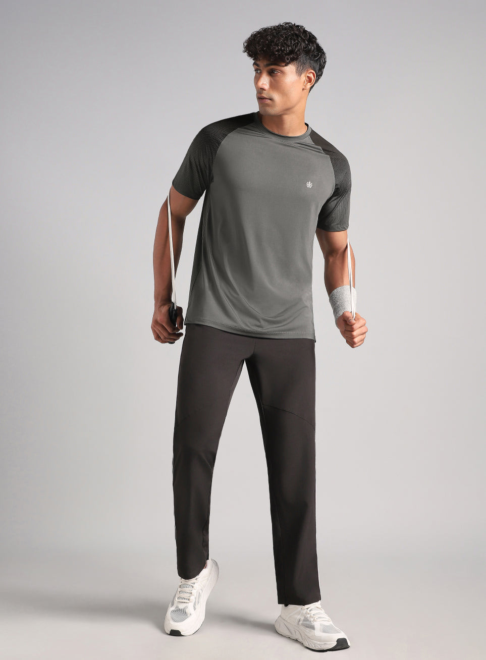 Men's Dark Grey Power Pop Training T-Shirt