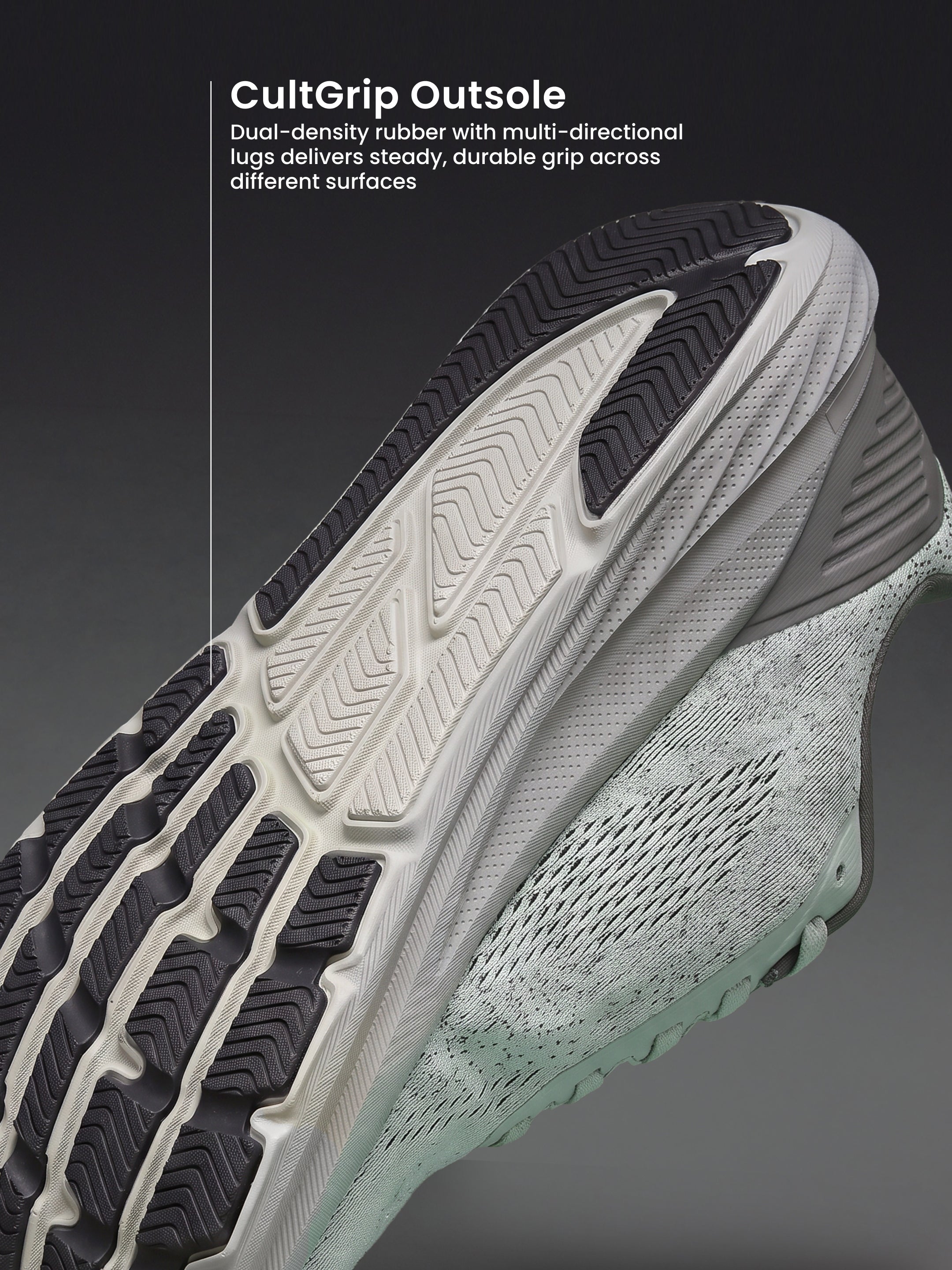 cult Men's WydeFlex Running Shoes - Ice Green