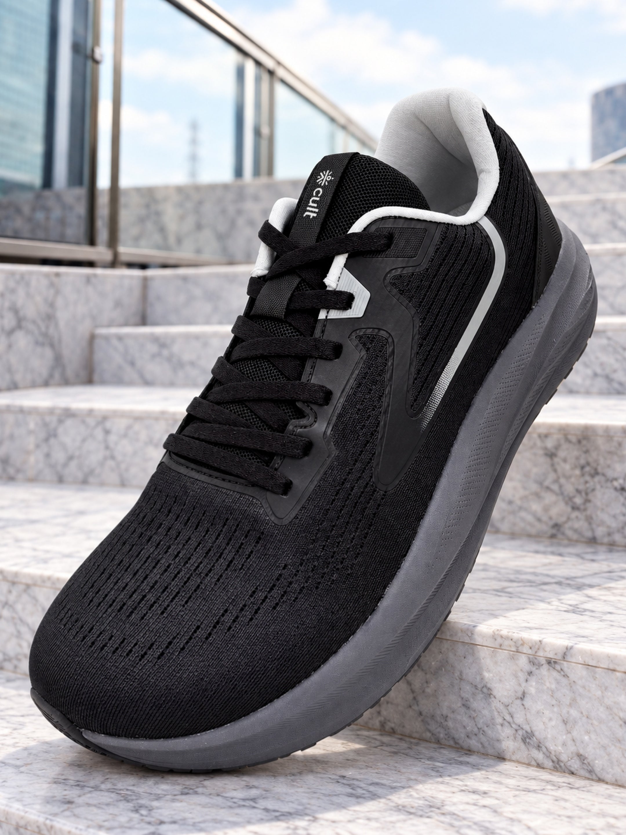 cult Men's WydeFlex Running Shoes - Black