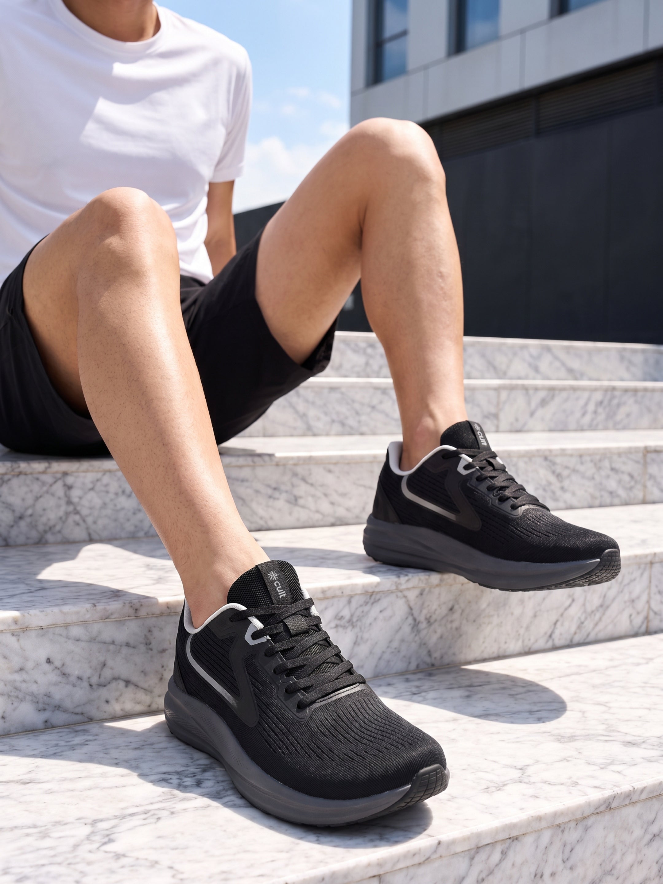 cult Men's WydeFlex Running Shoes - Black