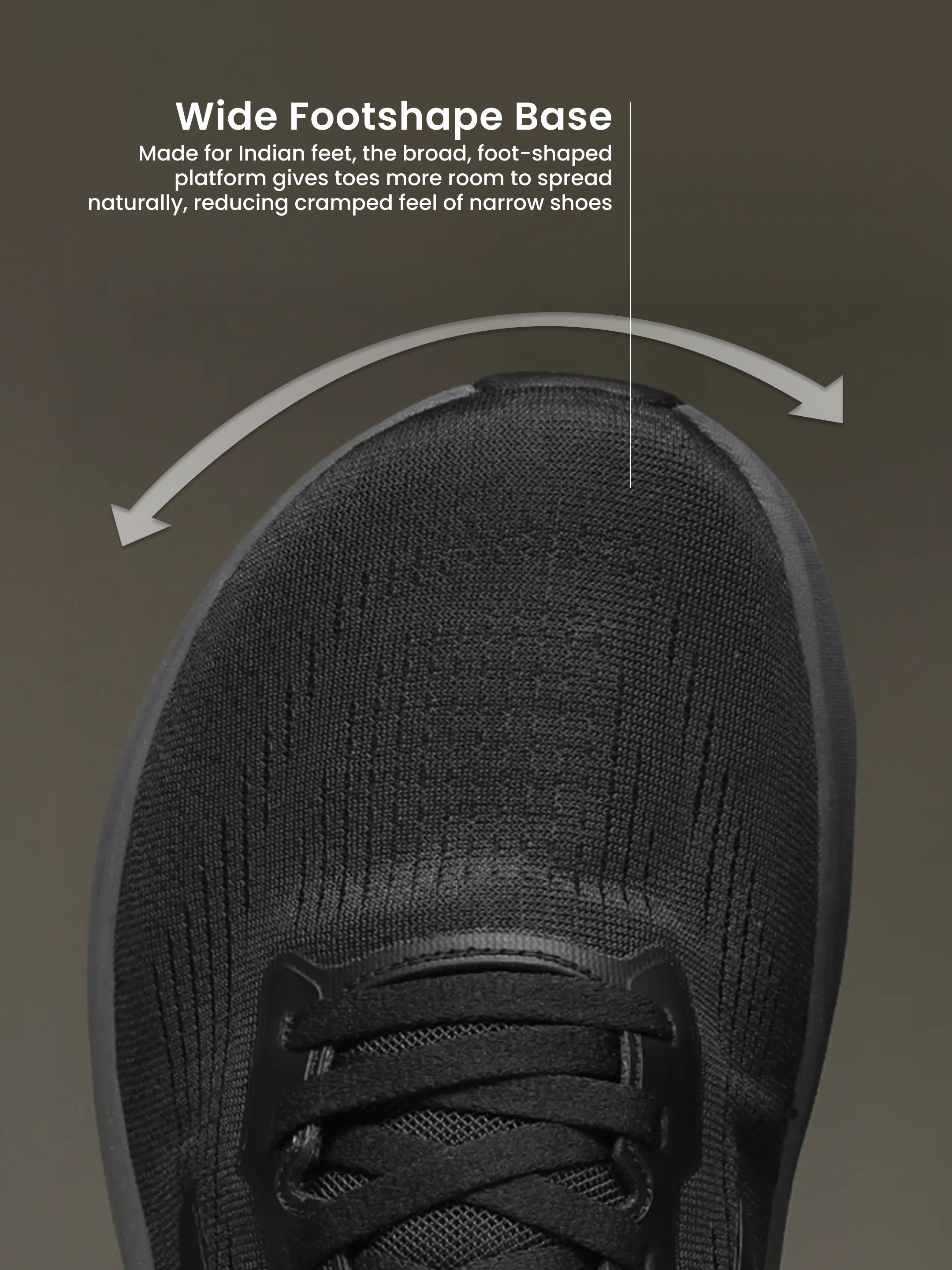 cult Men's WydeFlex Running Shoes - Black
