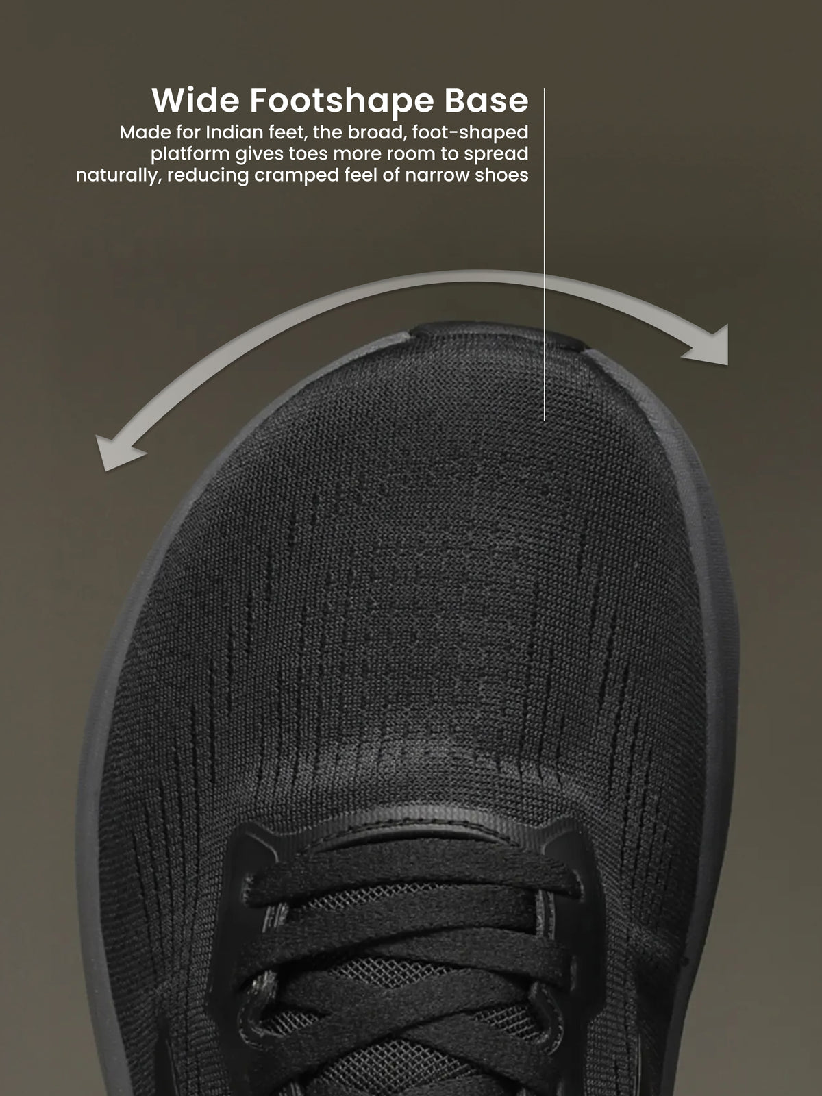 cult Men's WydeFlex Running Shoes - Black