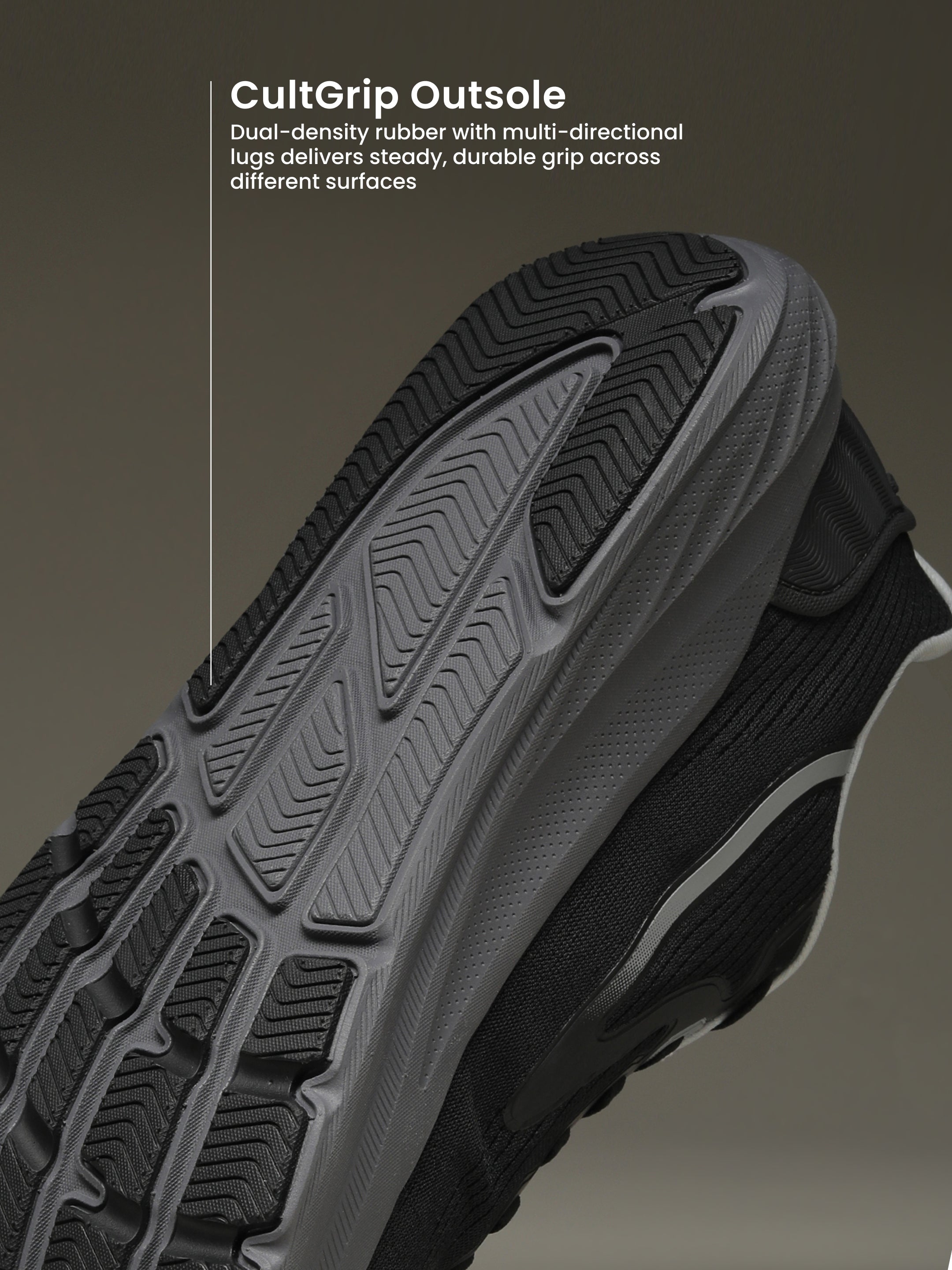 cult Men's WydeFlex Running Shoes - Black