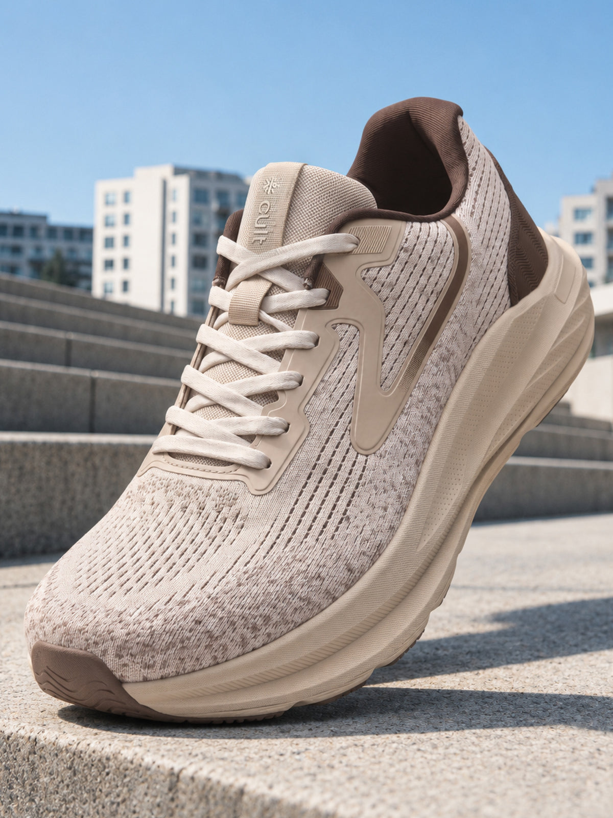 cult Men's WydeFlex Running Shoes - Beige